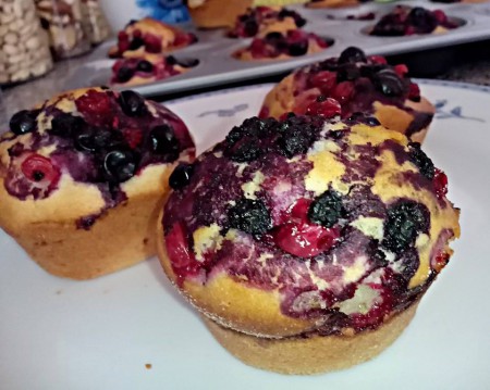 muffiny s lesným ovocím